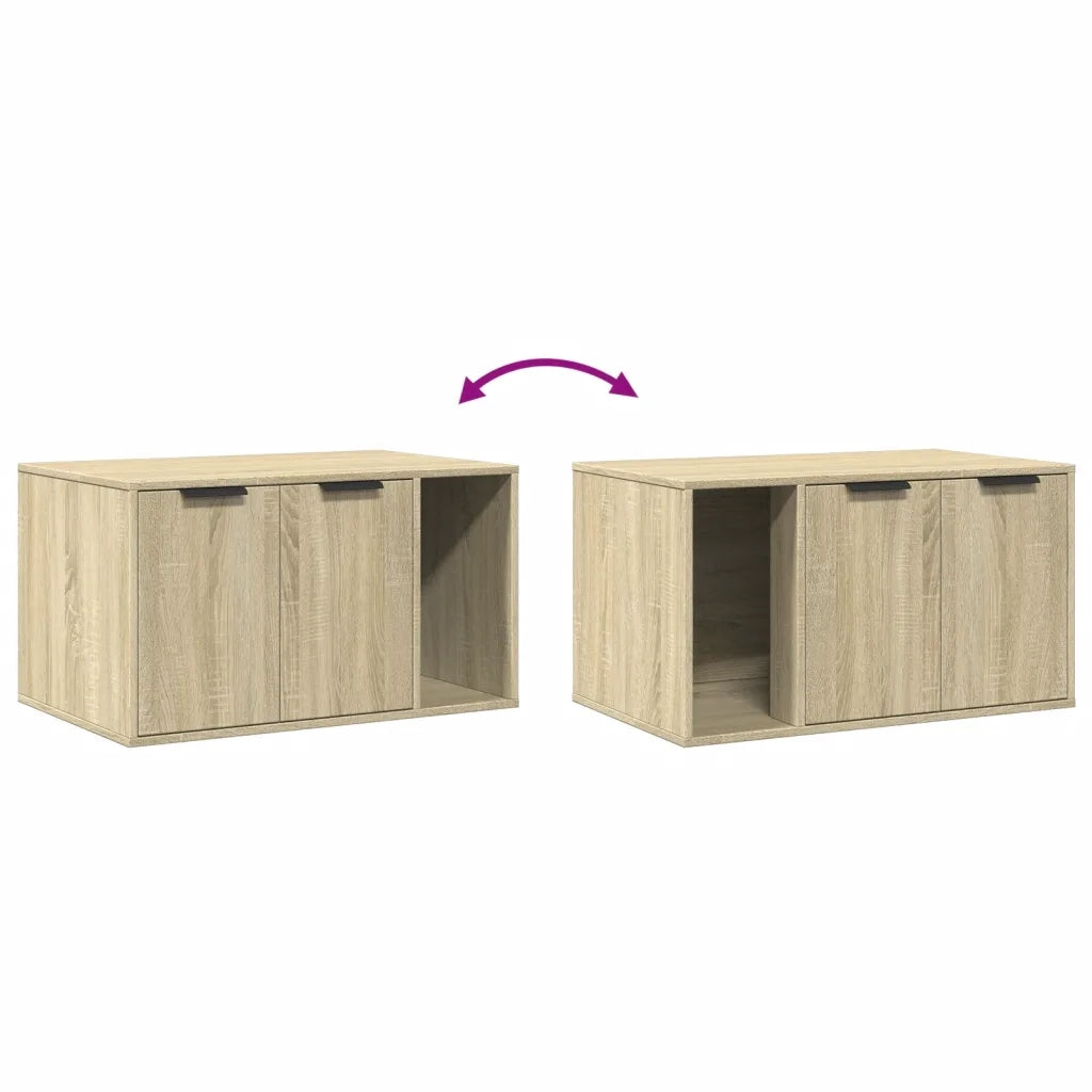 vidaXL Recinto Lettiera Gatti Rovere Sonoma 80x50x45 cm in Truciolato