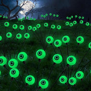 Decorazioni per Halloween esterne - 2 pezzi di luce a LED ombrello - illuminazione a LED ombrello per giardino - illuminazione solare e fuoco per giardino (verde)