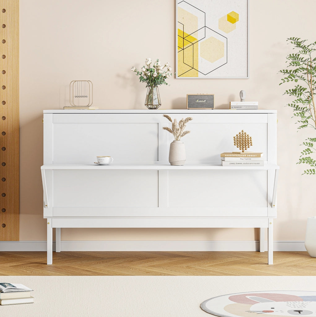 Letto a scomparsa 140x200 cm pieghevole verticale in legno