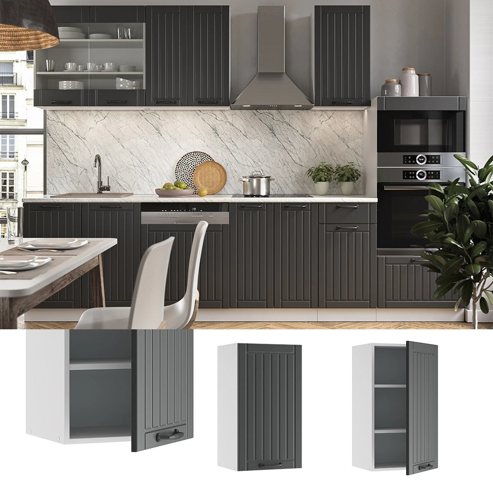Pensile da cucina Fame-Line Antracite rustico/Bianco 40 cm Vicco
