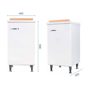 Lavatoio 45x50 bianco maniglia sinistra