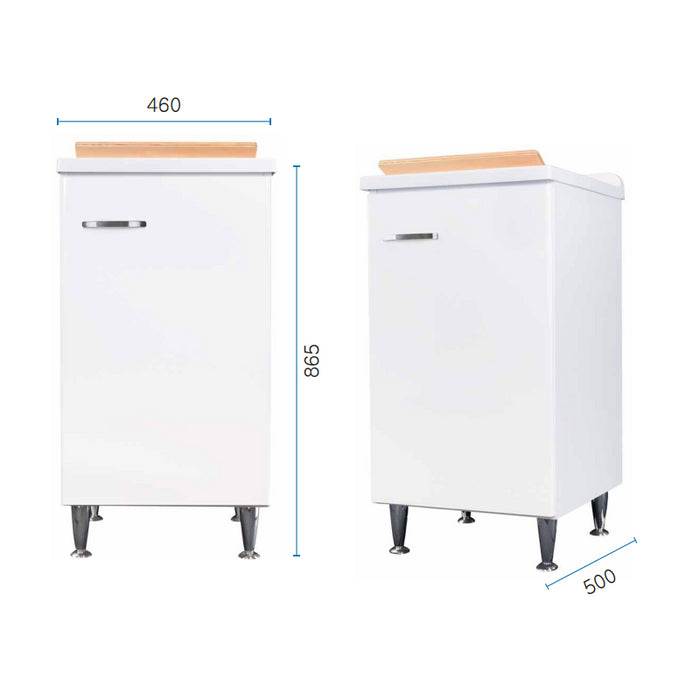 Lavatoio 45x50 bianco maniglia sinistra