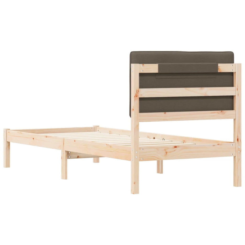 Letto singolo | Letto per adulti | Letto con Testiera Rivestita Talpa 80 x 200 cm
