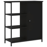 Credenza | Madia | Buffet da pranzo | Armadio da pranzo Nera 70x30x80 cm in Legno Multistrato