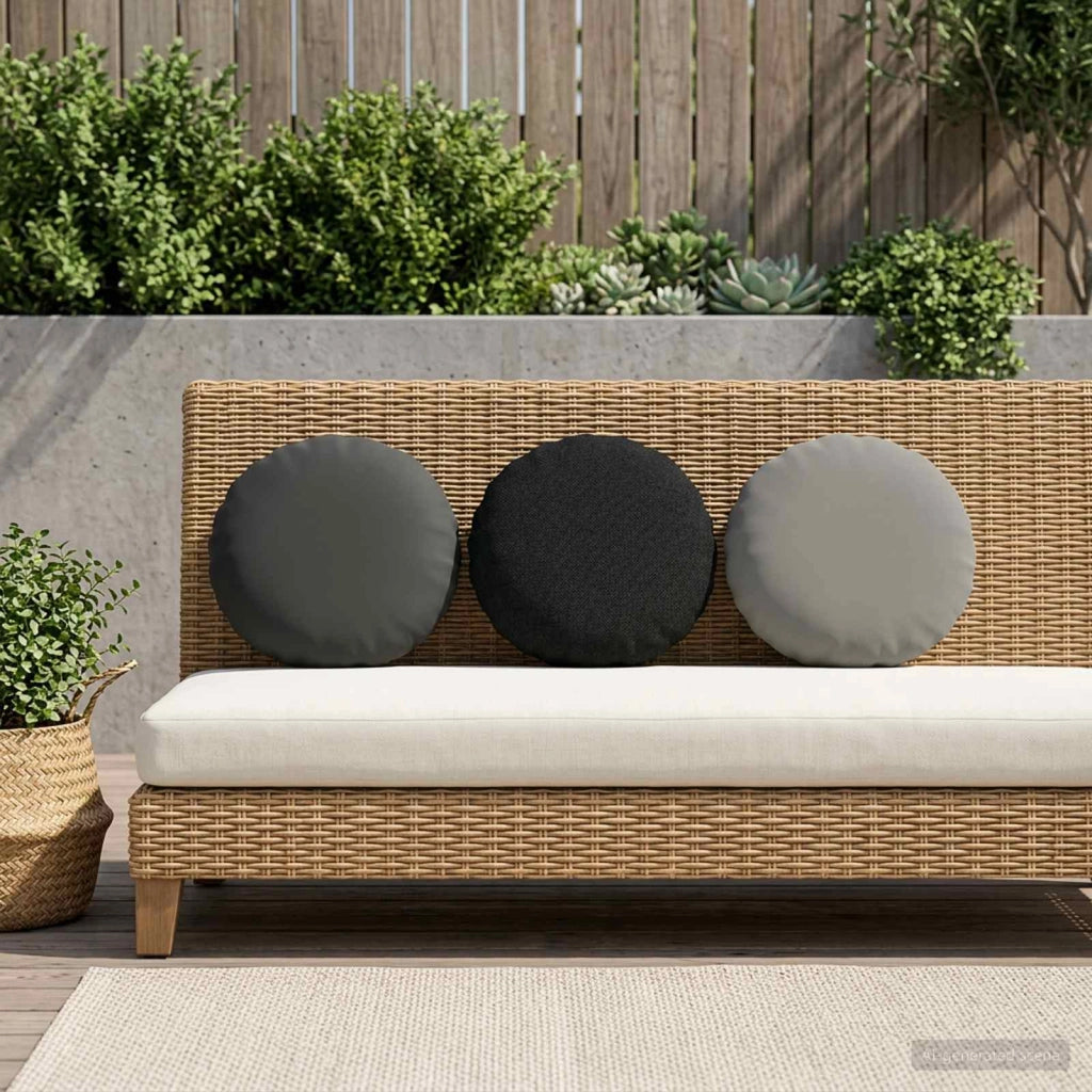 Cuscino con cuscino HEERLEN 2 pz Antracite Poliestere 929143