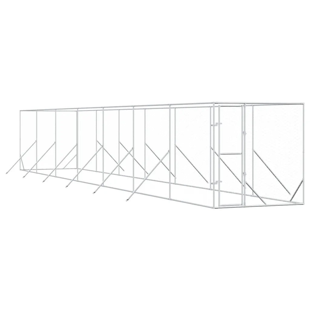 Cuccia per Cani da Esterno Argento 2x14x2 m Acciaio Zincatocod mxl 76898