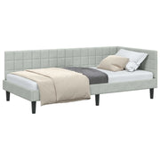Letto singolo | Letto per adulti | Cornice del letto ad angolo Grigio chiaro 90 cm x 200 cm