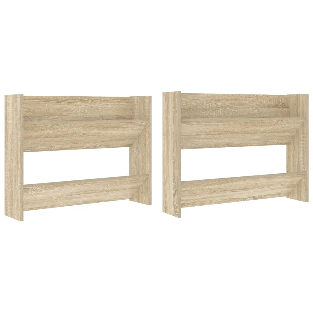 Scarpiere Muro 2 pz Rovere Sonoma 80x18x60cm Truciolato cod mxl 43991