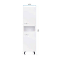 Colonna 45x50 ante corten grigio maniglie sinistra