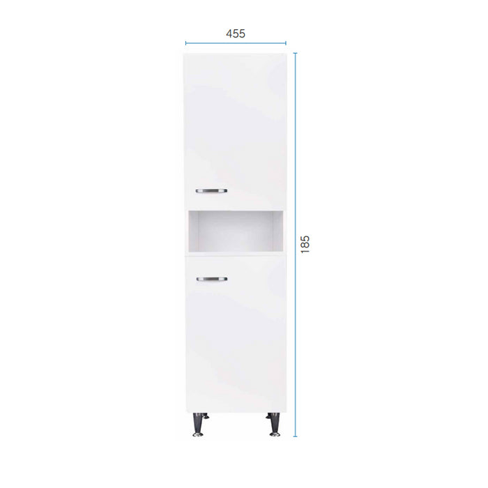 Colonna 45x50 ante corten grigio maniglie sinistra