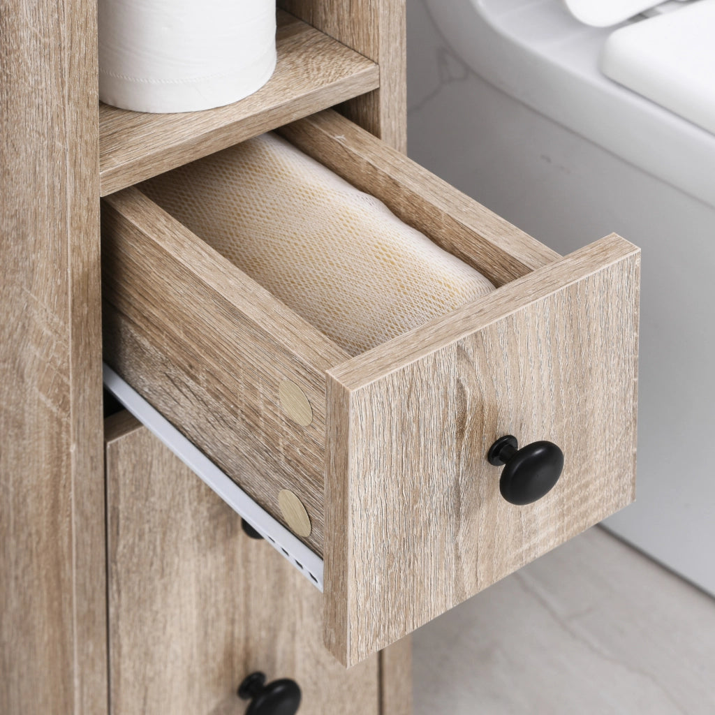 Porta Carta Igienica ¨C zephmum ¨C 3 Ripiani Legno Rovere