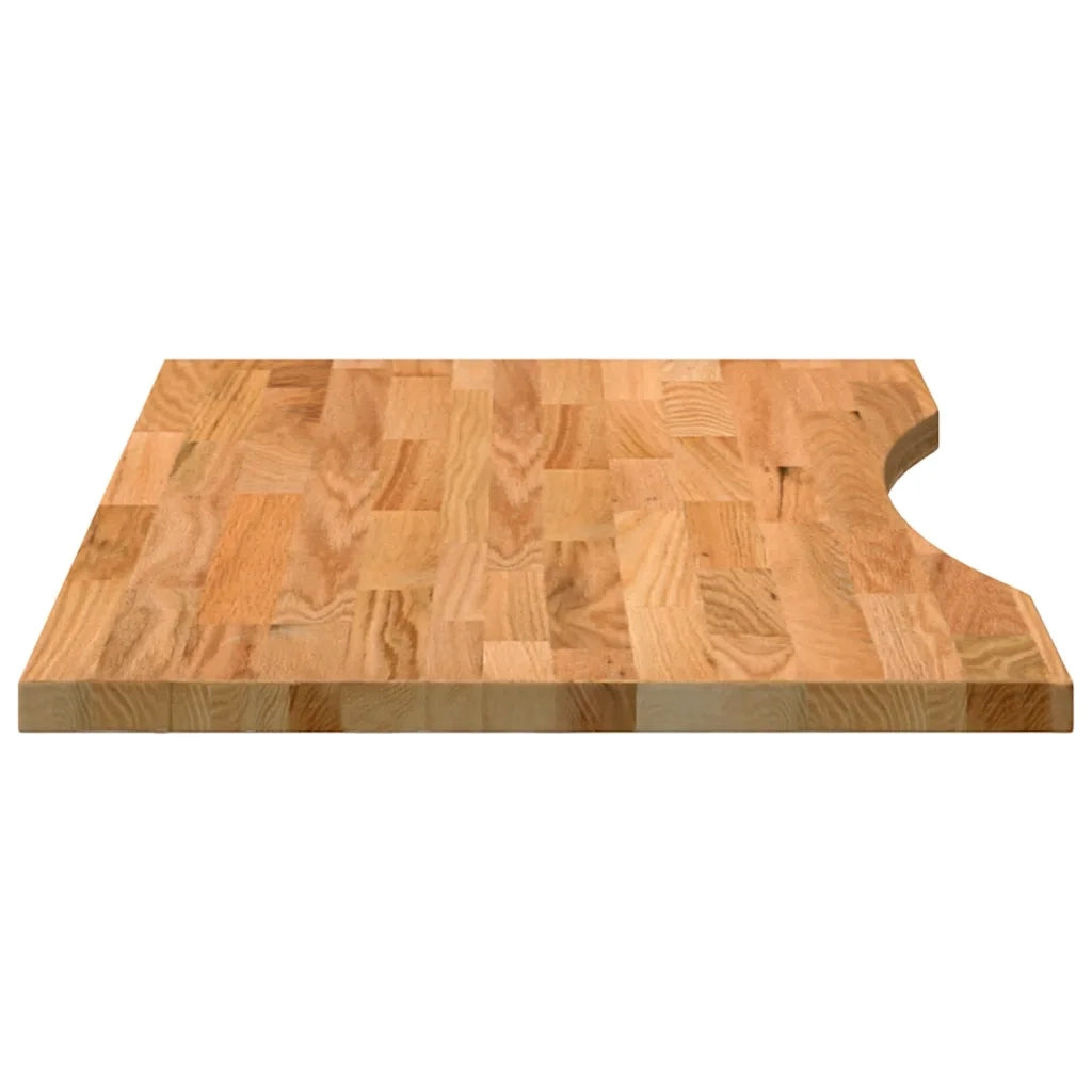 Piano Scrivania Marrone Chiaro 80x50x2,5 cm in Rovere Massello