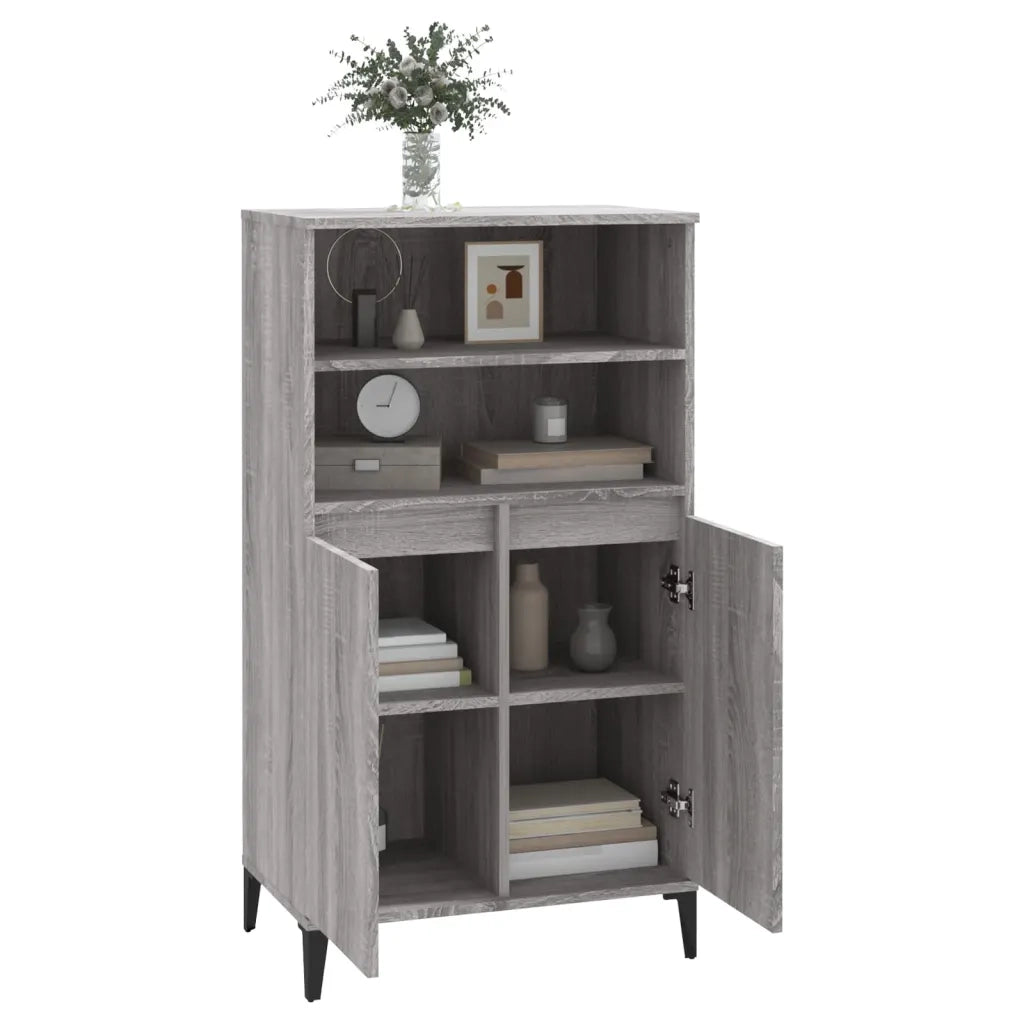 Credenza | Madia | Buffet da pranzo | Armadio da pranzo Grigio Sonoma 60x36x110 cm in Legno Multistrato