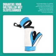 Porta palline da golf con grande capacità - Tasca da portare - Clip per chiavi - Riemclip multifunzionale - Porta palline da golf in pelle PU resistente