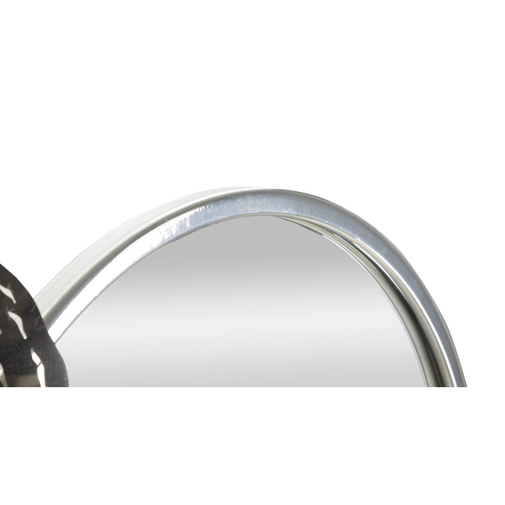 Decorazione in Metallo 3D Cerchi 18, Argento, Metallo, 106x3,8x48 cm