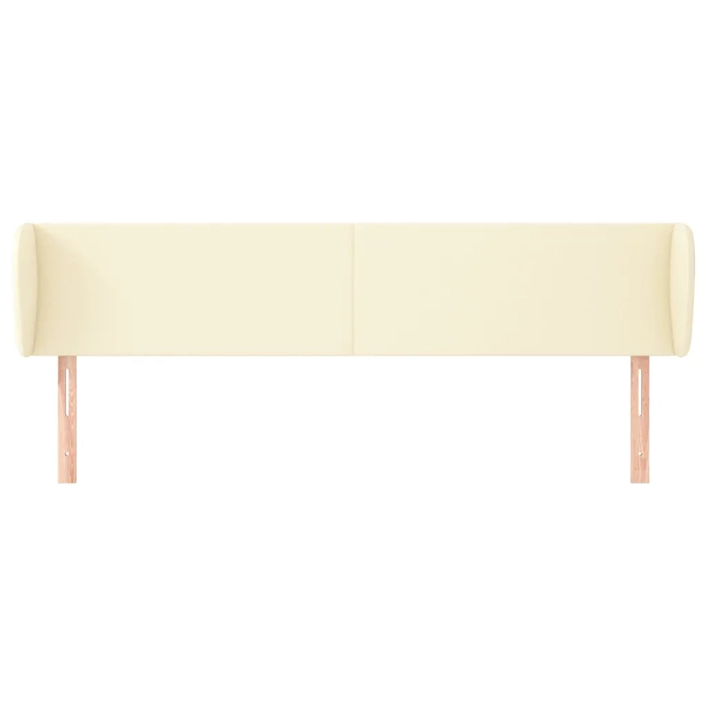 Testiera | Testata ad Orecchio Crema 183x23x78/88 cm in Similpelle