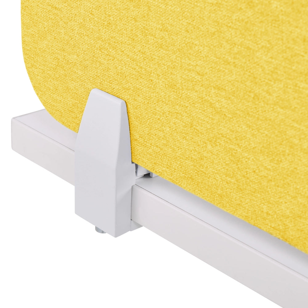 Pannello Divisorio Fonoassorbente per scrivania in PET Giallo 180 x 40 cm tavolo ufficio