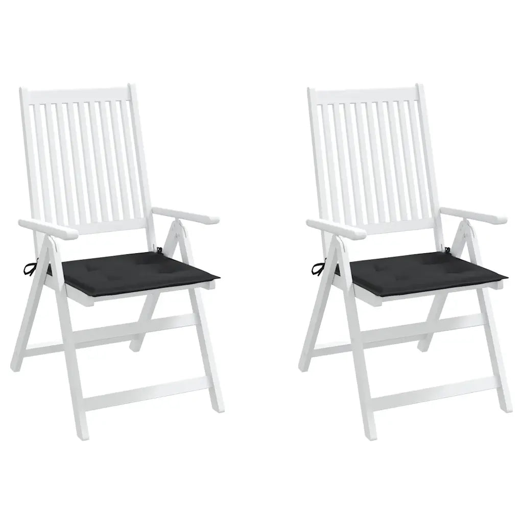Cuscini per Sedie da Giardino 2 pz Neri 50x50x3 cm cod mxl 58834