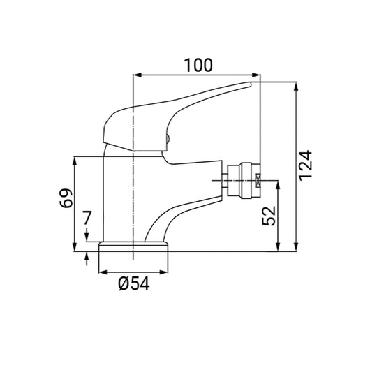 Miscelatore Bidet Serie Emmy Cromato