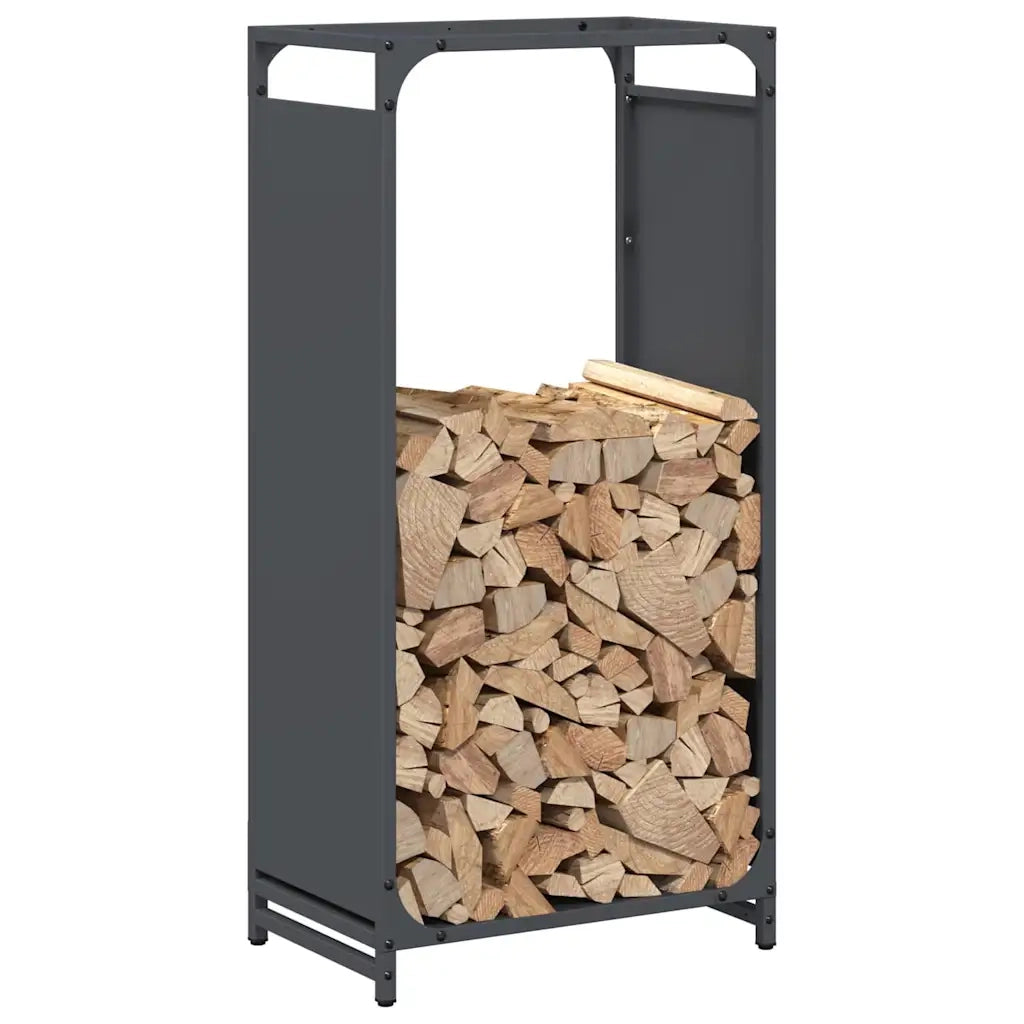 Rastrelliera per Legna da Ardere Antracite 44x28x90 cm 864209