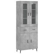 Buffet credenza cassettiera armadio mobile contenitore organizer cucina soggiorno salotto alto 69,5 x 34 x 180 cm legno ingegnerizzato grigio 02_0034639