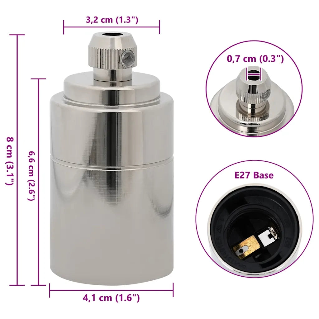 Portalampade 2 pz Nichel Satinato E27 CFW8692318