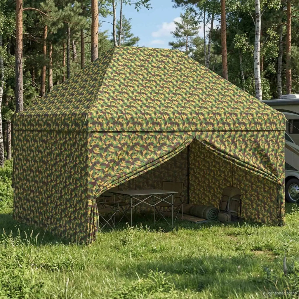 Tendone con 4 Pareti Laterali 2,9 x 4,3 m Camouflage Militare 42036827