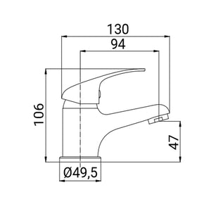 Miscelatore Lavabo Serie Clara Cromato