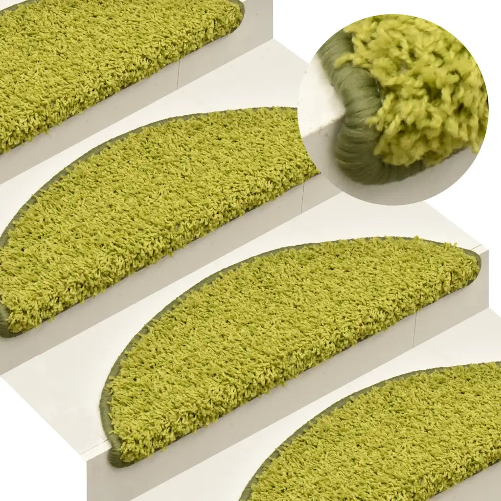 Tappetini per scale 30 pz | Gradini per Scale 65x21x4 cm Verde Semicircolari Grandi