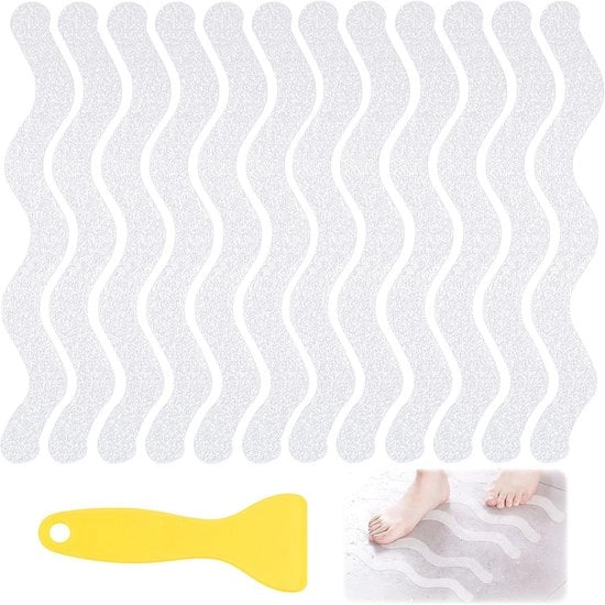 Strisce Antiscivolo per Bagno e Doccia - Set da 36 pezzi per Sicurezza in Bagno e Cucina