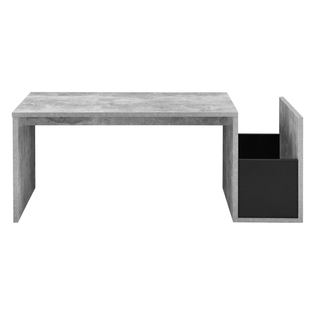 Tavolino da Salotto Bollnäs con Vano Aperto Laterale 90 x 45 x 35 cm - Effetto Cemento [en.casa]