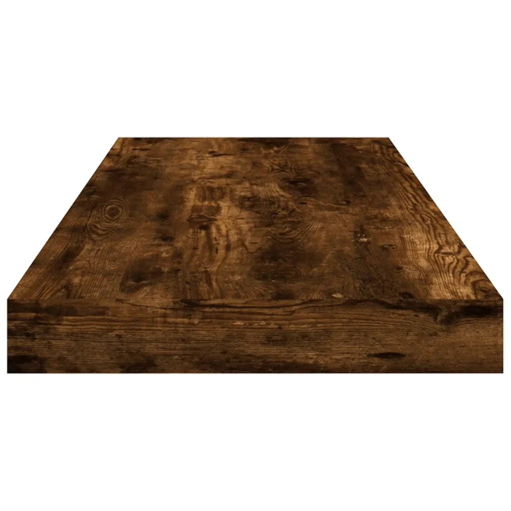 Mensole Parete 4pz Rovere Fumo 60x10x1,5 cm Legno Multistrato 838225
