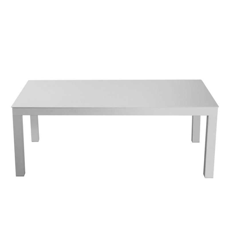 Tavolino alluminio bianco cm 120x60h45