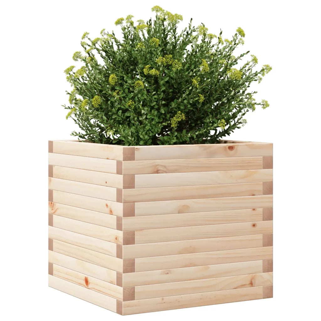 Fioriera da Giardino 50x50x45,5 cm in Legno Massello di Pino