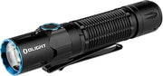 Warrior 3S Potente Torcia Max 2,300 Lumen, 300 Metri, 6 Uscite, 130 ore di Funzionamento Torcia con Doppio Interruttore a Led per Esterni, Forze Dell'ordine (Nero)