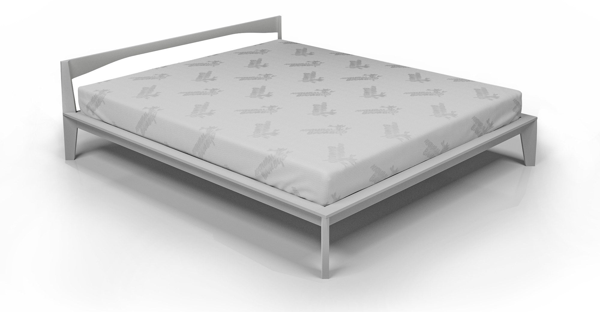 Coprimaterasso Singolo in Poliestere Bamboo Bianco