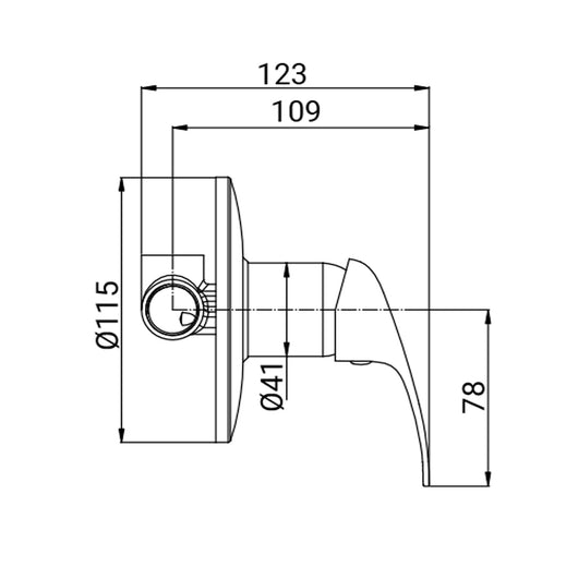 Miscelatore Incasso Doccia Serie Clara Cromato