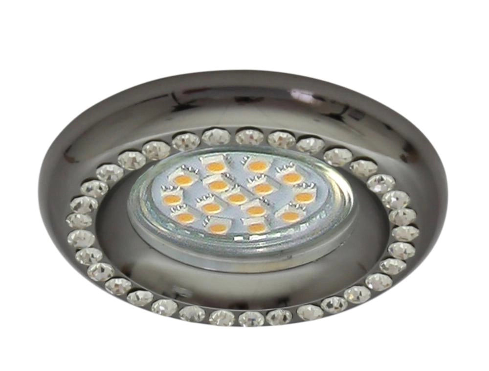 Faretto soffitto SOC-03 nero tondo cristalli GU10 Candellux