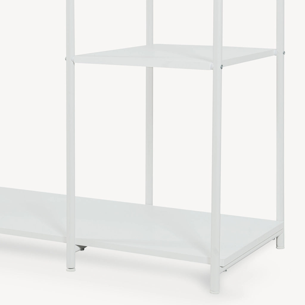 Guardaroba Aperto Verdfjorg con 3 Vani Appendiabiti e 3 Ripiani 200 x 110 x 40 cm - Bianco [en.casa]