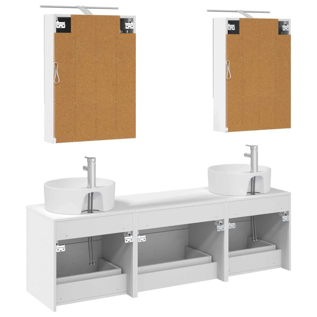 Set di mobili per il bagno 5 pcs Bianco 3406879