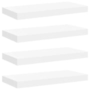 4 pz Scaffali a Parete | Ripiano a parete | Mensole a Parete Bianchi 50x23x3,8 cm in MDF