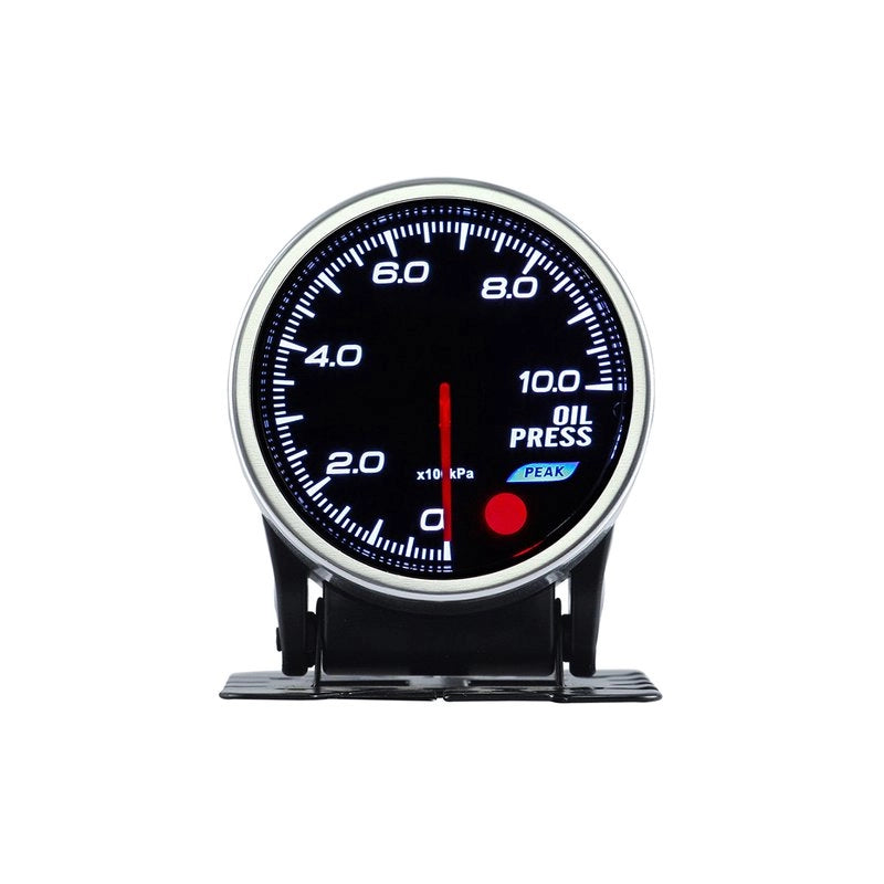 Manometro Analogico Pressione Olio BAR Oil Press Gauge 52mm 12V Auto Doppio Ingresso Alimentazione 10 Colori