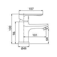 Miscelatore Lavabo Serie Remi Cromato