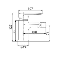 Miscelatore Bidet Serie Remi Cromato