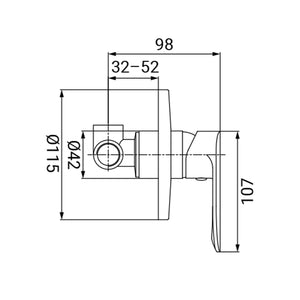 Miscelatore Incasso Doccia Serie Remi Cromato