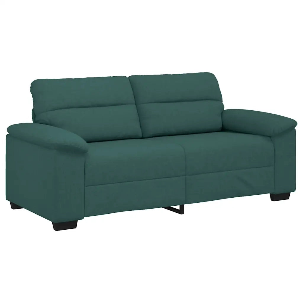 vidaXL Divano a 2 Posti Verde Scuro 140 cm in Tessuto