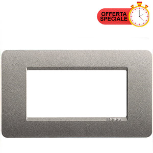 BTicino Matix Placca 4 Posti Titanio AM4804TA