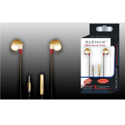 Trade Shop - Auricolari Jazz Sound Cuffie Per Smartphone Con Filo Audio Microfono Maxtech Au-5t006 -