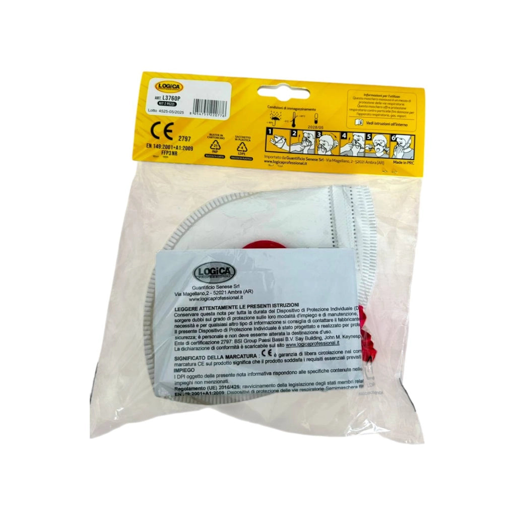 MASCHERA FACCIALE FILTRANTE PIEGHEVOLE CON VALVOLA FFP2 NRD