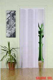 PORTA A SOFFIETTO PVC STABILIZZATO C/MANIGLIA CM 83X214 BIANCA